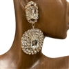 27422 RHINESTONES OVAL EARRINGS