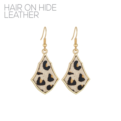 27428 GOLD ANIMAL PRINT MOROCCAN POST EARRINGS