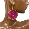 27471 FUCHSIA CRYSTAL BEADED EARRINGS