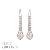 27536 RHINESTONE SNAKE HEAD DANGLE EARRINGS