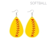 27554JO LEATHER SOFTBALL EARRINGS