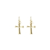 27572 ANTIQUE WEST SYRIAC CROSS POST EARRINGS