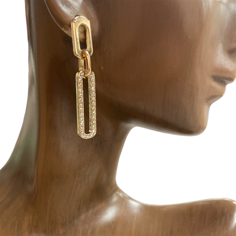 27575 RHINESTONE GEOMETRIC EARRINGS