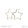 27593 RHINESTONE INSIDE OUT 40MM STAR HOOP EARRINGS