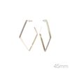 27595 RHINESTONE INSIDE OUT 45MM RHOMBUS  HOOP EARRINGS