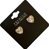 27772 CZ RHINESTONE HEART STUD EARRINGS