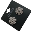 27773XCR CUBIC ZIRCONIA SNOWFLAKE EARRINGS