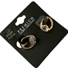 27901  ROUND CENTERED CUBIC ZIRCONIA  EARRINGS