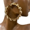 27904M '' 40'' MEDIUM RHINESTONE HOOP EARRINGS