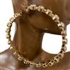 27904XL  80'' XLARGE RHINESTONE HOOP EARRINGS
