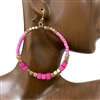 27914  SQUARE BEADED HOOP EARRINGS