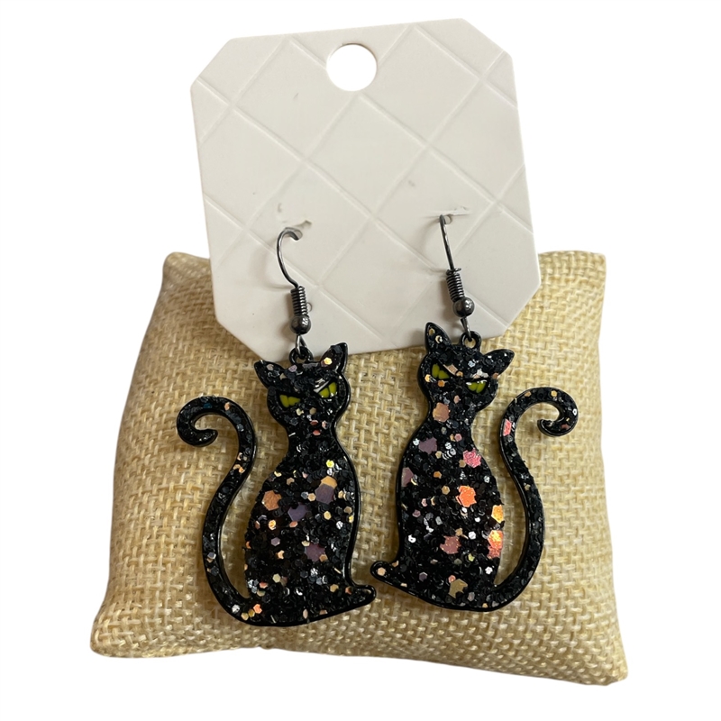 27976B   BLACK CAT  EARRINGS