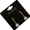 28016 CZ  SMALL RHINESTONE  & PEARL EARRINGS