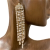 28044  RHINESTONE & PEARL  EARRINGS