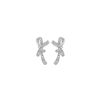 28051 RHINESTONE BOW  STUD EARRINGS