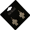 28069  SMALL CROSS CUBIC ZIRCONIA EARRINGS