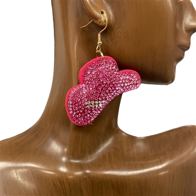 28179  RHINESTONE HAT EARRINGS