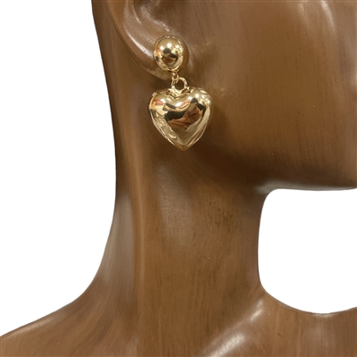 28248 SMALL SHINY HEART EARRINGS