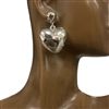 28253 SHINY SILVER HEART EARRINGS