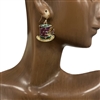 28341 MULTI COLOR HAT EARRINGS