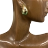 28475G  GREEN GOLD TEARDROP EARRINGS