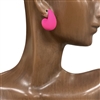 28506HP HOT PINK TEARDROP EARRINGS