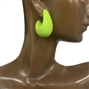 28507G  GREEN MEDIUM TEARDROP EARRINGS