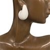 28507W WHITE MEDIUM TEARDROP EARRINGS