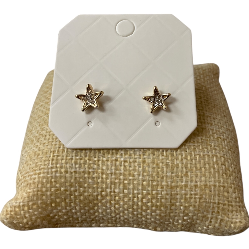 28557 TINY RHINESTONE STAR STUD EARRINGS