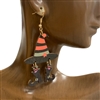 28616  WITCH SET  WOODEN EARRINGS