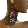 28620   WOODEN HALLOWEEN  EARRINGS