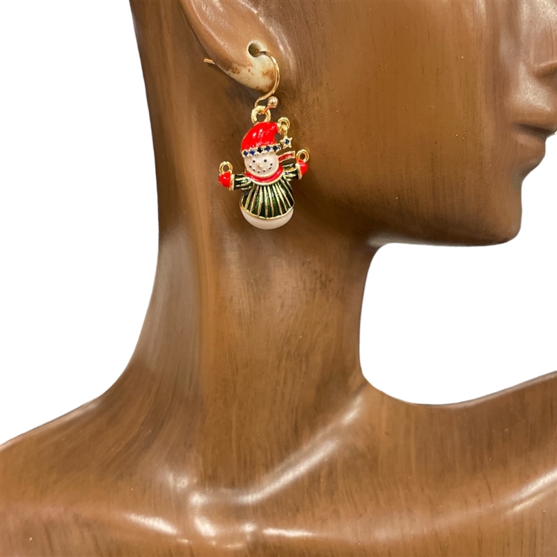28657 SMALL SNOWMAN EARRINGS