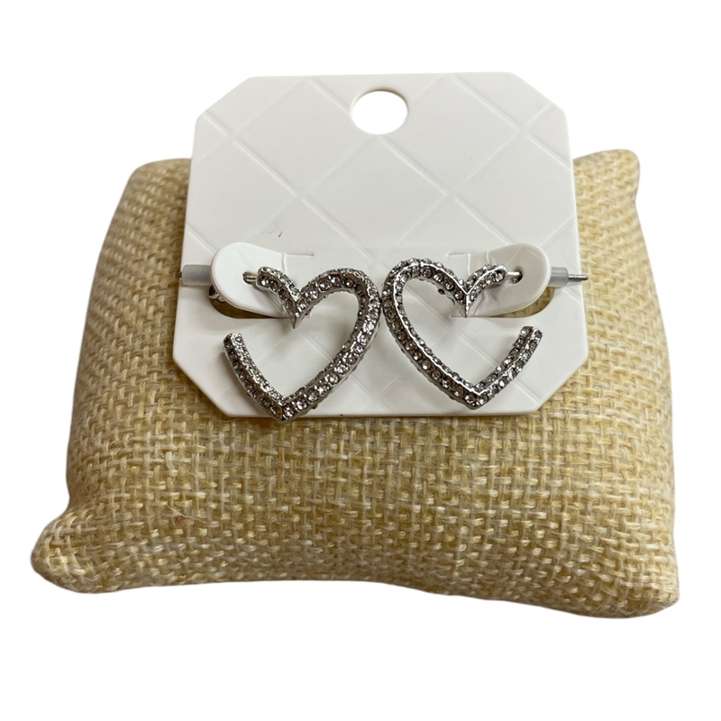 28708 RHINESTONE HEART EARRINGS
