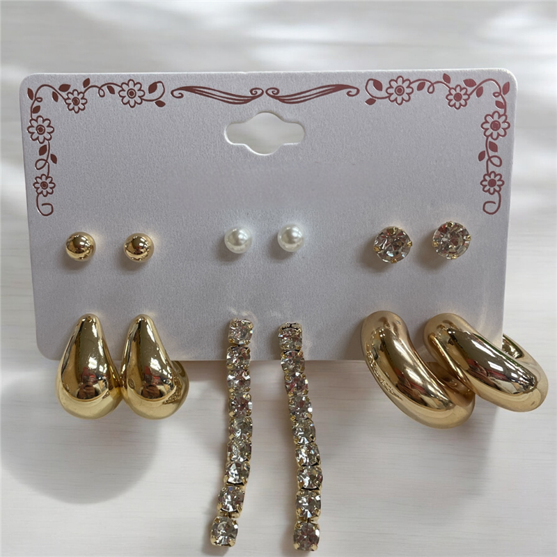 28713  STUD 6PCS SET EARRINGS