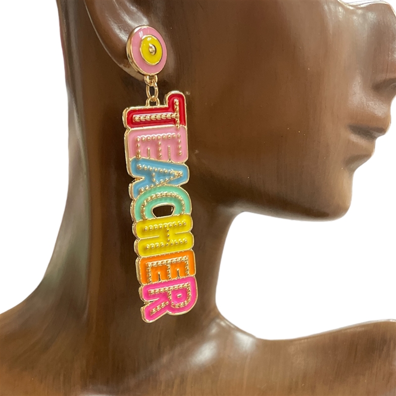 28728  MULTI TEACHER EARRINGS