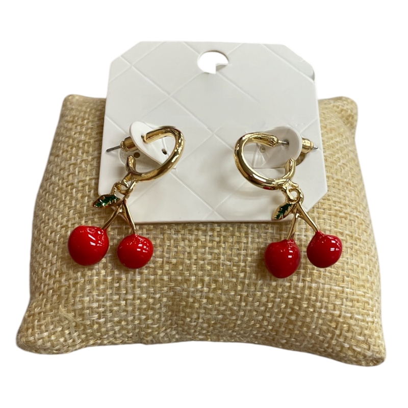 28763 CHERRY HOOP EARRINGS
