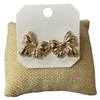 28842 RHINESTONE PUFF BOW STUD EARRINGS