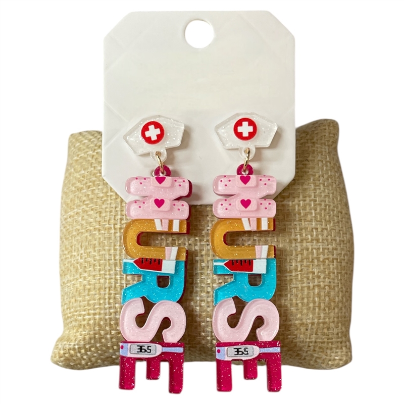 28880  ACRYLIC NURSE EARRINGS