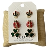 28886 LADY BUG MULTI 3PC SET STUD EARRINGS