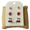 28887 SMALL BERRIES 3PC SET STUD EARRINGS