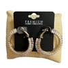 29035-25 RHINESTONE HOOP EARRINGS