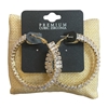 29035-35 RHINESTONE HOOP EARRINGS