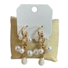 29041 PEARL DROP HOOP EARRINGS