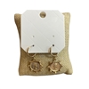29048 GOLD COIN DROP HUGGIE HOOP EARRINGS