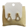29062 SHOEHORSE RHINESTONE STUD EARRINGS
