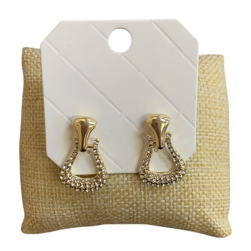 29062 SHOEHORSE RHINESTONE STUD EARRINGS