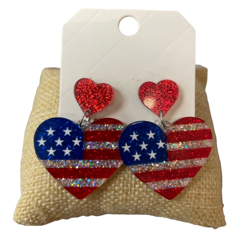29072 AMERICAN HEART EARRINGS
