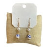 29076 PEARL & FLORAL BEAD DANGLE EARRING