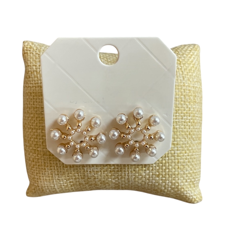 29104 PEARL FLOWER STUD EARRINGS