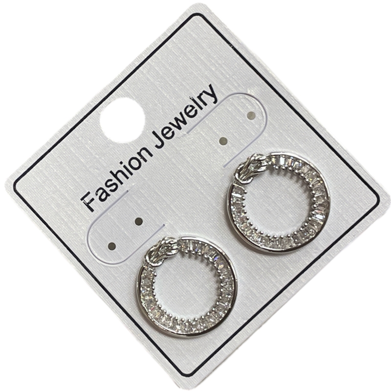 295BG BAGUETTE CIRCLE EARRINGS